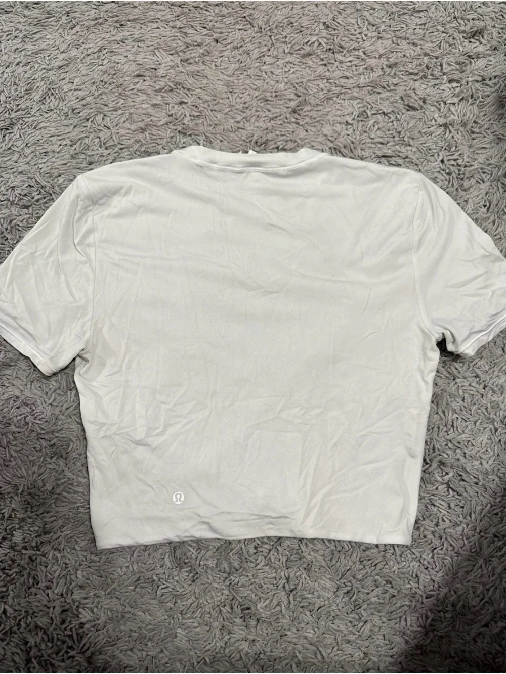 lululemon athletica White Short Sleeve Crop Top